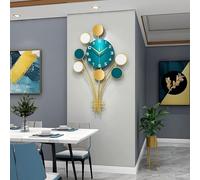 XJBTBA Wall Clock for Living Room Decor, Wall Clock, Creativity Home Decor Art Wall Clock, Geometric Designer Clocks Battery Operated Big Metal Art Wall Clock for Bedroom Office Hotel,40cm