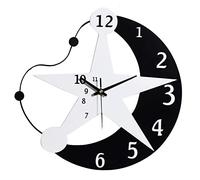 XJBTBA Wall Clock Irregular Geometric Wall Clock,Silent Non-Ticking Quartz Battery Operated Vintage Decorative Wall Clocks for Living Room Deco,A,33 * 33CM Decoration