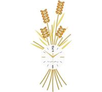 XJBTBA Wall Clock Large metal wall clock art Nordic creative clock acrylic wheat ear mute wall clock