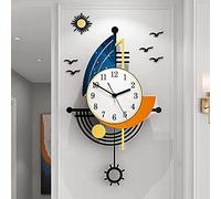 XJBTBA wall clock, sail wall clock uses a silent movement, an accurate time, involves smooth navigation, an abstract wall clock for the living room