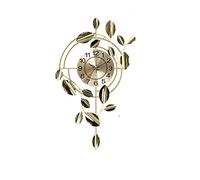 XJBTBA Wall Clock Silent Clock Wall Clock Silent Non-Tick Quartz Round Wall Clock Easy to Read Home Office and School Decorative Clock (Color : Gold)