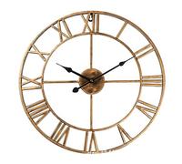 XJBTBA Wall clock Wall Clock,Outdoor Clock,Garden Clock,Metal Retro Roman Numeral Clock, Outdoor Garden Round Clock, Rustic Country Vintage Industrial Wall Clocks for House Living Room Kitchen Wall