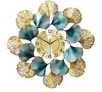 XJBTBA Wall Decor Decorative Wall Clock 25In Ginkgo Biloba Home Decoration Wall-Mounted Living Room Bedroom Silent Wall Clock Metal Digital Wall Clock
