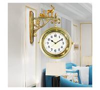 XJBTBA Wall Double Sided, Hanging 3D Rotating Bracket Clocks, Animal Watch Mute Movement Clock, Wall-Mounted Decorative Home Art Decor