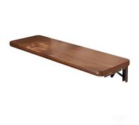 XJBTBA Wall Mounted Folding Table - Space-Saving Wood Floating Desk, Foldable Shelf with Metal Brackets for Laundry, Office, Kitchen & Dining (47.2"x11.8") - Versatile, & Stylish