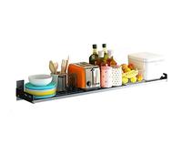 XJBTBA Wall-Mounted Microwave Shelf, Space-Saving Kitchen Rack for Plates, Juicers & Kettles, Perfect Storage Solution for Small Kitchens, Maximize Your Kitchen Space