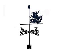 XJBTBA Weather Vane,Art Decor Stainless Steel Measuring Tools Weathercock Direction Indicator for Garden Patio Yard Ornament Decoration (Saint George)