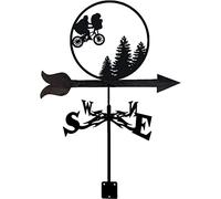 XJBTBA Weather Vane Weathervane Measuring Tools Wind Direction Indicator Weather Vane Stainless Steel Garden Stake Weathercock Suitable for Outdoor Metal,C