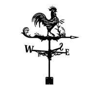 XJBTBA Weathervane Cock Wind Vane Stainless Steel Weather Vane Retro Weathercock Direction Indicator Garden Mount Yard Decoration