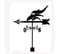 XJBTBA Weathervane, Vane,Weathervane Ornament Stainless Steel Weathercock Wind Direction Indicator Scene Garden Weather Vane Measuring Tools with Mounting Bracket Resistant (Vigilant Fox)