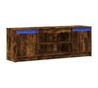 XJBTBA Wide LED TV Stand for 65" TVs, 140CM LED TV Cabinet Entertainment Centre with Storage for PS4/Xbox, Media Console for Living Room (Oak+Rustic)