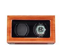 XJBTBA Winder Wooden Automatic Winder for Mechanical Box Holder Display 2 Slots Jewelry Storage Watches Case Winder