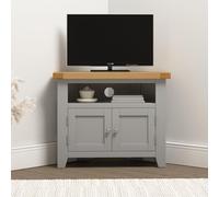 XJBTBA Windsor Corner Tv Unit in Pebble Grey/Oak