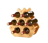 XJBTBA wine rack Bamboo Wine Rack Tabletop Wine Storage Rack Countertop Display Wine Holder Natural Solid Bamboo Wine Bottle Organizer for Home Kitchen BarA8SlotsA8slots