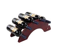 XJBTBA wine rack Wood Wine Rack Tabletop Wine Storage Rack Countertop Display Wine Holder Solid Wood Wine Bottle Organizer for Home Kitchen BarC6BottlesA6bottles