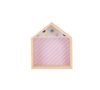 XJBTBA Wooden Floating Wall Shelves,Wall Mounted Storage Shelves,House Decorative Wall Storage Racks Holder for Bedroom Living Room Kitchen Bathroom (Pink House,S)