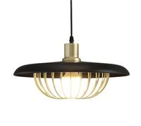 XJBWSDE American Industrial Iron Art Pendant Light, Creative Pot-Cover Hanging Chandelier, Single-Head E27 Decorative Ceiling Light Fixture for Office, Meeting Room, Restaurant(C,35cm)