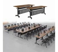 XJBWSDE Conference Table,Rolling Meeting Tables for 6-12 People, with Casters Folding Conference Room Tables,Mobile Reception Seminar Training Desk,Modern Meeting Business Training Table for Office