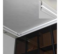 XJBWSDE Crown Moulding Led Indirect Lighting Channel, Surface Mounted Led Light Molding Aluminum Diffuser, Ceiling Baseboard Lighting Linear Led Track(3.8m/12.5ft)