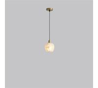 XJBWSDE Natural Marble Light Luxury Pendant Light E14 Bulb Dining Room Bedroom Kitchen Hanging Lamp Gold Brass Stone