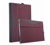 XJchen Laptop Sleeve Compatible with Dell Latitude 14 5400 5420 5430 5440 7400 7430 2 in 1 Vostro 5410 Inspiron 14 5410 5415 5418 Proptective Skin Case Detachable with Pen Holder (Wine red)