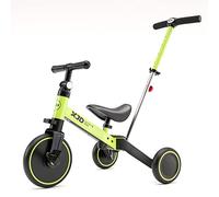 XJD 4 in 1 Toddler Bike with Push Handle,Tricycles for 1 to 3 Years Old, Toddler Tricycle with Push Handle for Boy Girl, Baby Balance Bike with Adjustable Seat Height and Removable Pedal (Green)