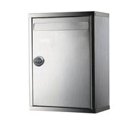 xjdagaoge Easy to Install Outdoor Wall Mounted Mailbox, Stainless Steel Metal Mail Boxes with Combination Lock, Black Large Capacity(XXXX-Large)