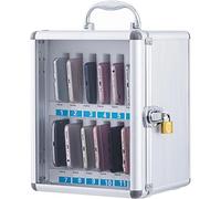 xjdagaoge Mobile Phone safe, cell Phone Locker, Mobile Phone Locker with lock, Stainless steel cell Phone lock box, Suitable for School, Conference room(27 * 20 * 20cm/11 * 8 * 8in)