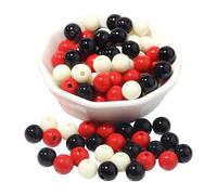 Xjdzineq 100Pcs 10Mm Acrylic Solids Beads 2.4Mm Hole Round Loose Beads for Bracelets Necklaces and Earrings Craft