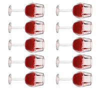 Xjdzineq 10PCS Doll House Miniature Wine Glass Microlandscape Drinkware Model Figure for Doll and Model Craft Project Decoration Table Setting Miniatures