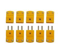 Xjdzineq 10pcs K-Type Male Female Thermocouple Plug Adapter Cable Wire Connectors Miniature Socket Set Temperature Sensors K-type Connector