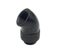Xjdzineq 45 Degree Rotating Metal Elbow Adapter for Computer Water Cooling Fitting Easy Installation High Pressure Resistance Metal Cooling Fitting Adapter