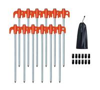 Xjdzineq Camping Tent Stake Carbon Steel Canopy Stakes Spikes Heavy Duty Tents Peg Wind-proof Lengthened Tent Ground Peg Steel Camping Spikes