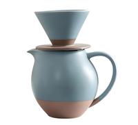 Xjdzineq Ceramic Pours Over Coffee Maker Set with Dripper and 830ml Carafe Pots for Home Offices and Cafes Restaurant Coffee Maker with Filter