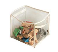 Xjdzineq Clear Toy Sorting Bin Portable Storage Basket Easy Clean for Kids Parents Home Accessory Round Corner Household Playroom Storage Accessory