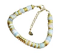 Xjdzineq Colorful Natural Stone Beads Bangle Waterproof Bohemia Beaded Wristchain Jewelry Women Dopamine Aesthetic Jewelry