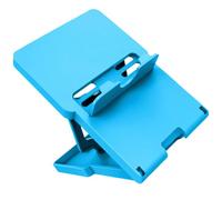 Xjdzineq Compact Screen Stand with Fold Flat ABS Build, Blue | Tabletop Console Rest for NS 2 Dorm Rooms, Hotel Viewing, Daily Carry