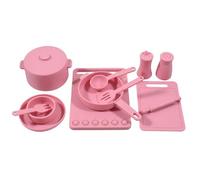 Xjdzineq Complete Silicone Kitchen Play Set for Preschoolers with Storage Box to Encourage Learning Through Play Interactive Cooking Dolls