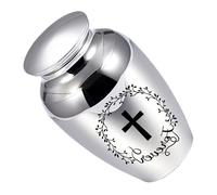 Xjdzineq Contemporary Water Resistant Aluminum Alloy Pet Ashes Storage Container Waterproof Urn for Cats Dog Keepsakes Closed Pet Cremation Urn