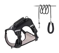 Xjdzineq Dog Vest Adjustable Training Harness for Training Walking Reflective Belt for Large Small Dogs Rope Heavy Duty Dog Harness with Handle for Large Dogs