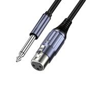 Xjdzineq Durability 6.35Mm Male to XLR Female Balanced Mic Cable Aluminum Alloy Shell 1 / 4in to XLR Cord for Live to Foot Link Cable