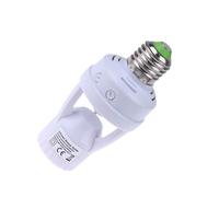 Xjdzineq E27 Led Lamp Base with Motions Sensors PIRs Human Induction Light Bulb Holder Socket Adapter Converters Adjustable Motions Activated Bulb Adapter