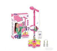 Xjdzineq Exciting Kids Microphone Set Offering Multiple Connection Options for a Realistic Singing Blue Microphone Toy