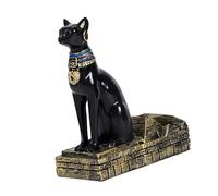 Xjdzineq Exotic Themed Wine Rack with Bastet Anubis Statue Ancient Egyptian God Resin Kitchen Decors for Enthusiasts Display Rack