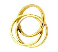 Xjdzineq Geometric Stainless Steel Rings Triple 18K Gold Plated Sizes 6 7 8 Unisex Stackable for Daily Wear Geometric Rings