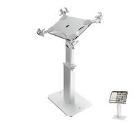 Xjdzineq Heavy Duty Adjustable Heights Tablets Stand with 360 Rotation for 9.7" 13" Devices Secure Commercial Use Steel Aluminum Construction Lockable Retail Pad Kiosk