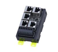 Xjdzineq Industrial Wiring RJ45 to 8 Pin Adapter with DIN Mount, 5 ports | Installation and Pluggable Terminal Block for Panel Service Paths