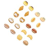 Xjdzineq Interactive Resin Set Realistic Miniature Bread Shape for Kids Pretend Cooking Activities Kids Creative Baking Playset