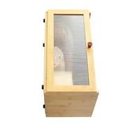 Xjdzineq Modern Bread Bin Made From Wood with Visible Front Panel and Multi Purpose Storage Capacity Store Storage Box