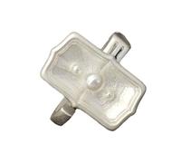 Xjdzineq Modern Square Plate Rings Adjustable Fit Alloy Materials Rings for Women Fashion Accessory for Daily Wear Trendy Geometric Hoop